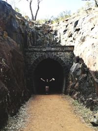 Man in tunnel