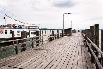 View of pier on bridge against sky