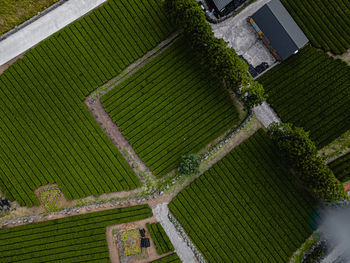 High angle view of building