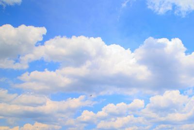 Low angle view of clouds in sky