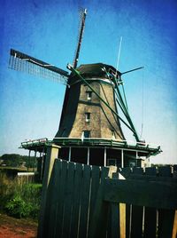 Low angle view of traditional windmill