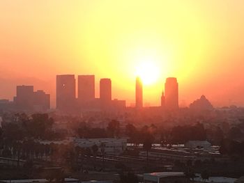 Cityscape at sunset