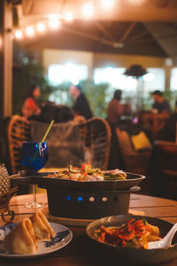 Close-up of food in restaurant