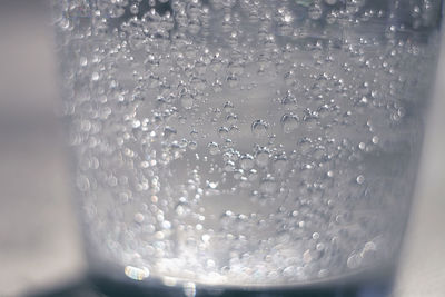 Close-up of wet glass