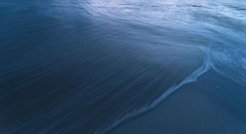 High angle view of rippled sea