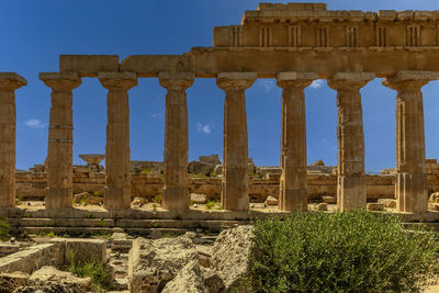 Remains of greek temples located in selinunte - sicily