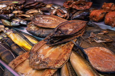 Close-up of seafood for sale