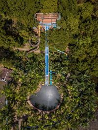 Aerial view of water park