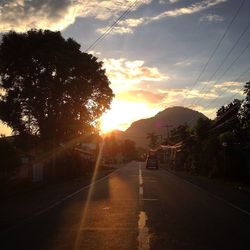 Road at sunset