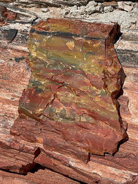 Close-up of stones on rock