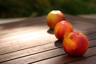 Close-up of orange on table