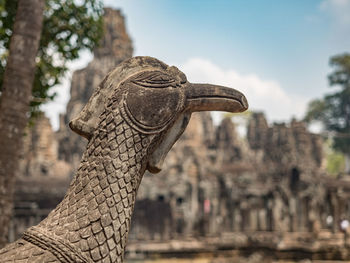 Close-up of a animal sculpture