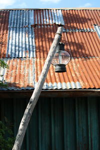 Low angle view of roof of building