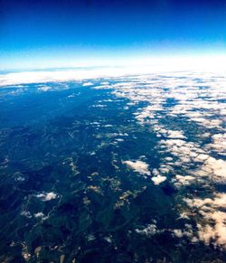 Aerial view of sea against sky