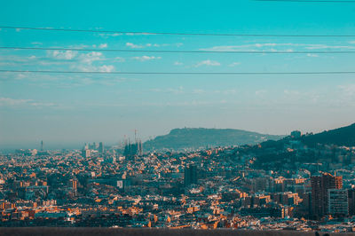 Aerial view of buildings in city