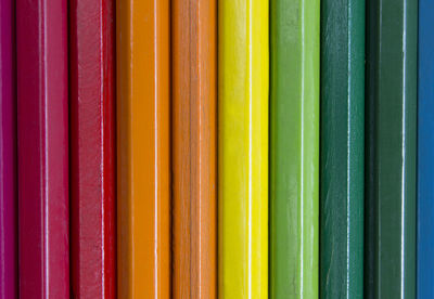 Full frame shot of multi colored pencils