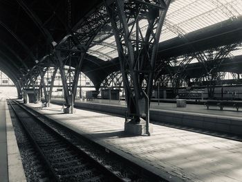 View of railroad station platform