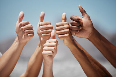 Cropped image of woman holding hands