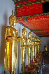 Buddha statue in temple outside building