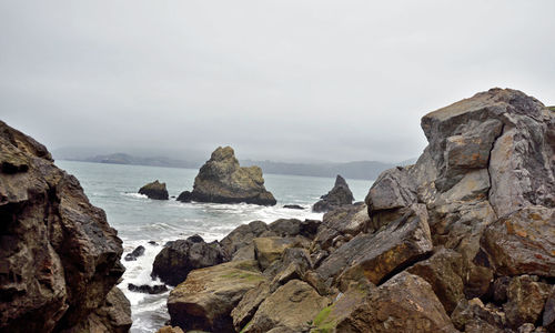 Scenic view of rock formations