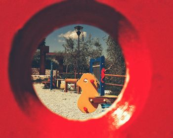 Close-up of playground