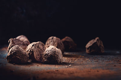 Close-up of pastries on table