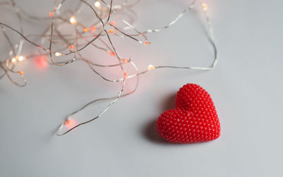 Close-up of christmas decorations on table