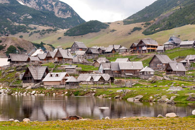 Houses in a lake