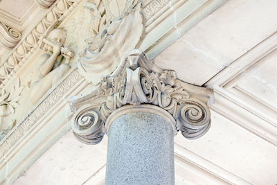 Low angle view of statue in building