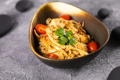 Close-up of food in bowl on table