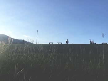 Low angle view of built structure against clear sky