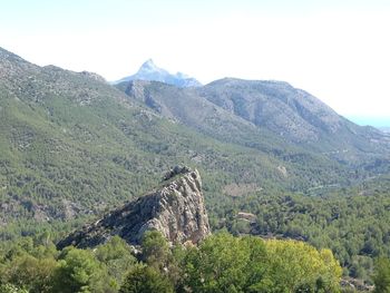 Scenic view of landscape against clear sky