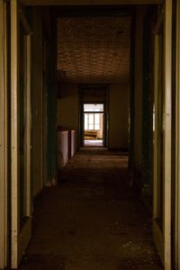 Empty corridor in building