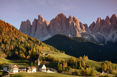 Panoramic view of mountains against sky