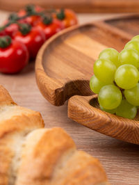 Close-up of food on table