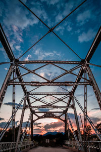 Low angle view of bridge against sky