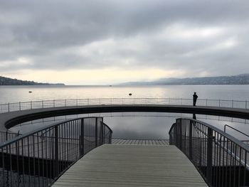 Scenic view of lake in switzerland