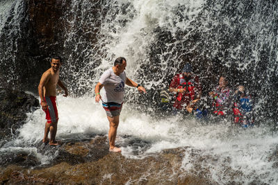 People enjoying in sea