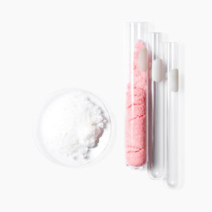 High angle view of ice cream over white background