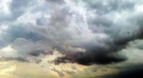 Low angle view of dramatic sky