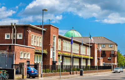 Buildings against sky in city