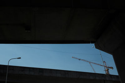 Low angle view of building against blue sky
