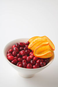 Close-up of strawberries in bowl