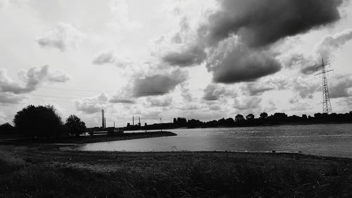 Scenic view of river against sky