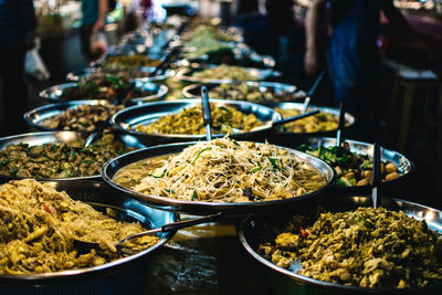 Close-up of food for sale in market