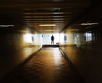 Silhouette in london subway