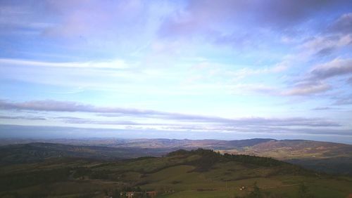 High angle view of landscape against sky