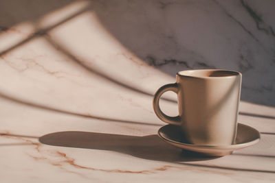 Close-up of coffee on table