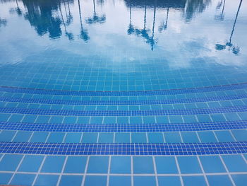 High angle view of swimming pool