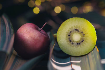 Close-up of apple on table